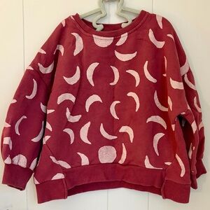 Zara Kids pink and cream moon sweater